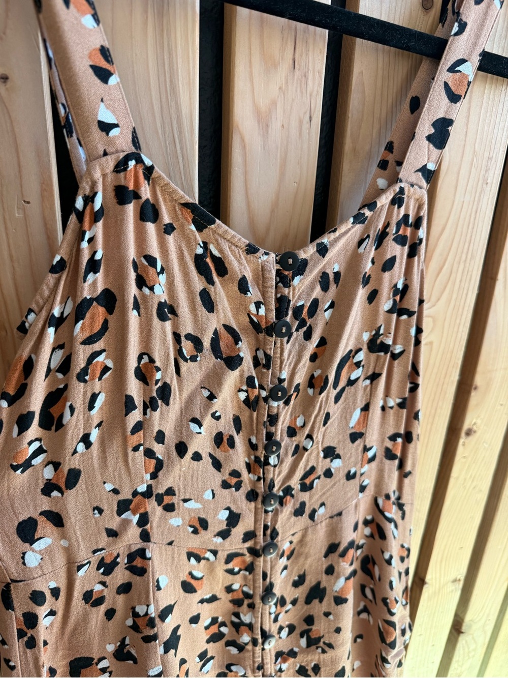 saltwater LUXE Tan Leopard-Print Maxi Dress - Picture 4 of 5